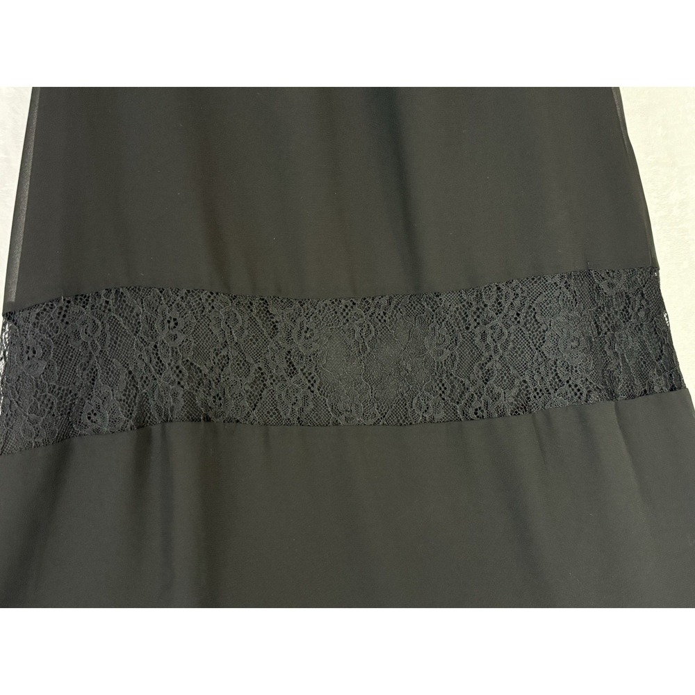 BCBGeneration Black Lace Dress Small Sheer Sleeve Mini Shift Cocktail Romantic - Picture 7 of 12